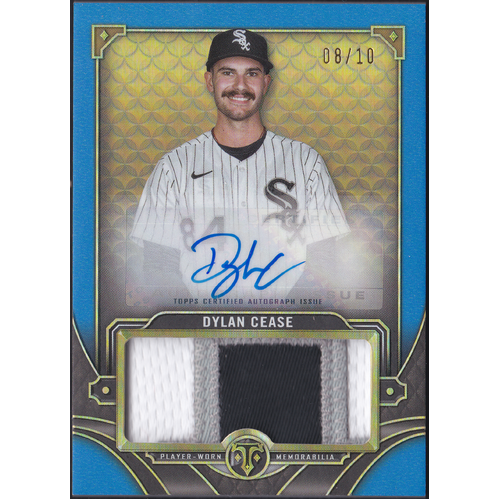 Dylan Cease Autograph Single Jumbo Relic - 08/10