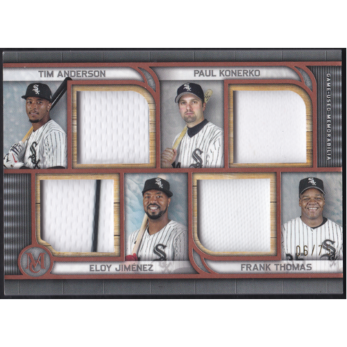 Primary Pieces Quad Relic -  Anderson/Konerko/Jimenez/Thomas - 06/75